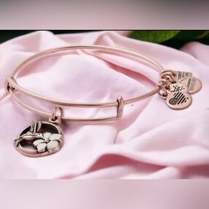 Alex and Ani Rafaelian Rose Gold "HUMMINGBIRD" Balance Expandable Wire Bracelet